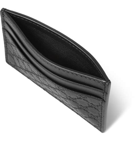 signature leather money clip card case gucci|Gucci black leather clip.